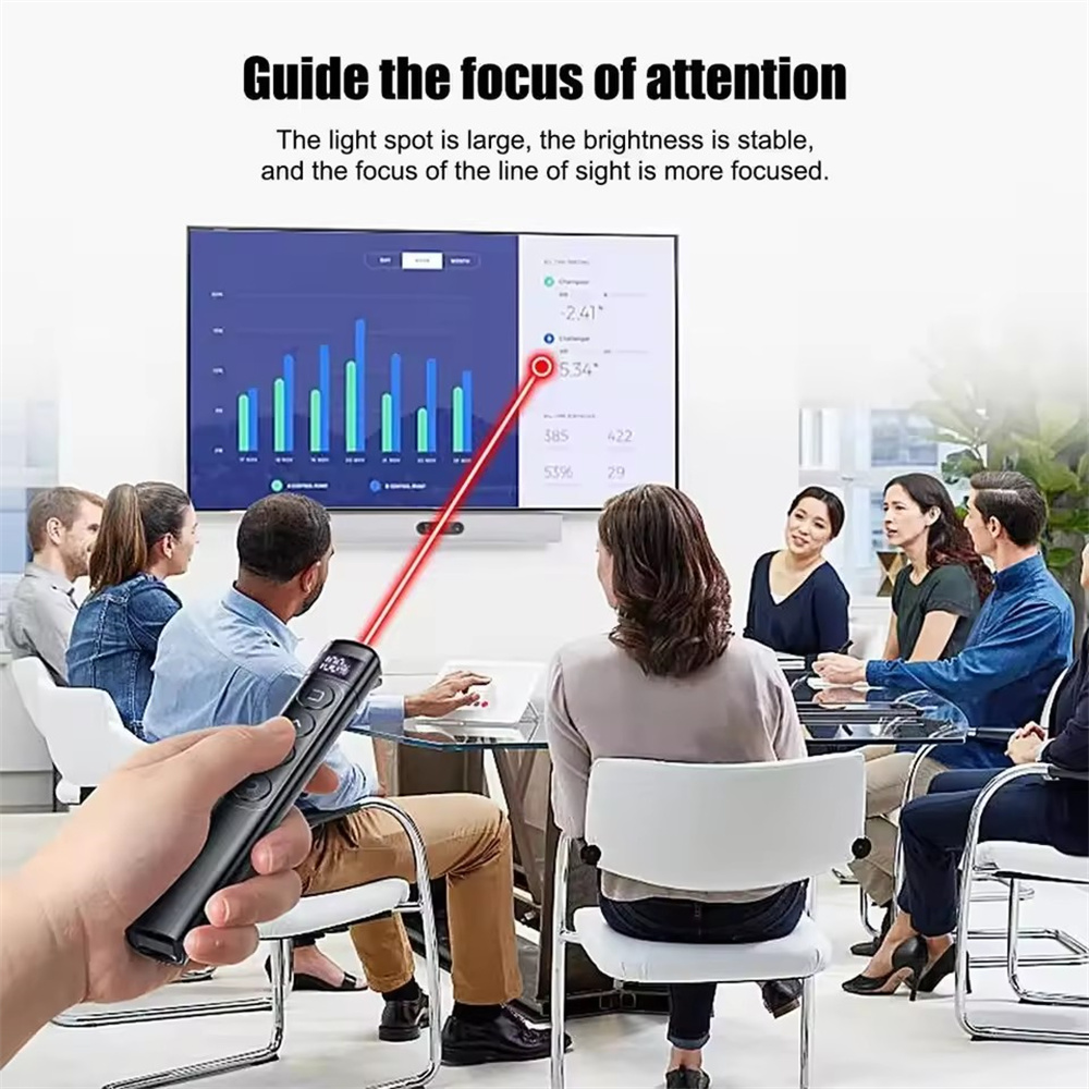 Laser Pointer Presenter - Penna per Presentazioni Wireless, Telecomando Ricaricabile