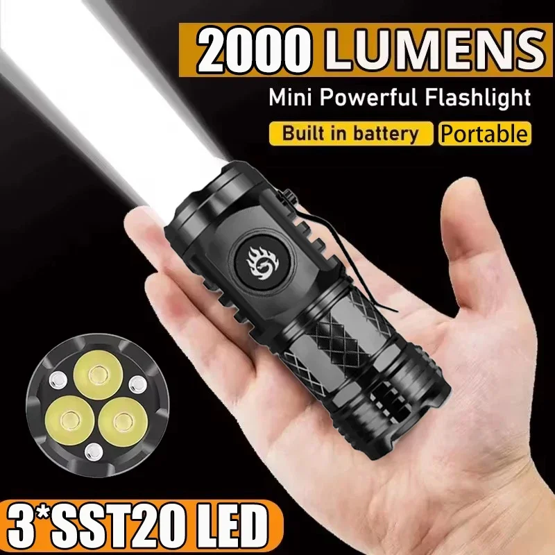 Mini Electronics Gadgets - Torcia Tattica ad Alta Potenza 3LED